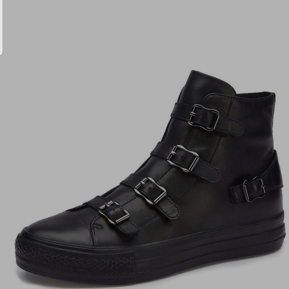 - ❤️Ash authentic women's leather black sneakers rare!!!NWT with black har… - Picture 4 of 12